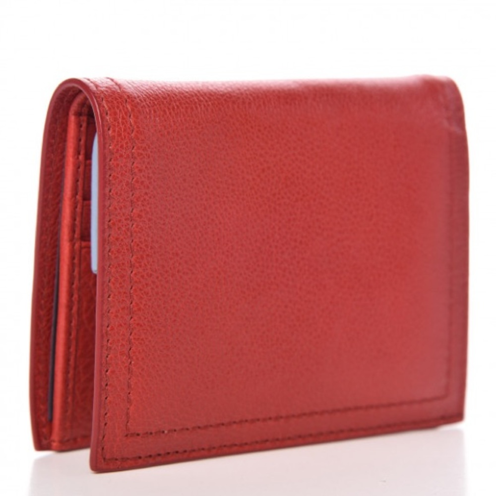 Prada Red Leather Compact Wallet - Picture 4 of 6